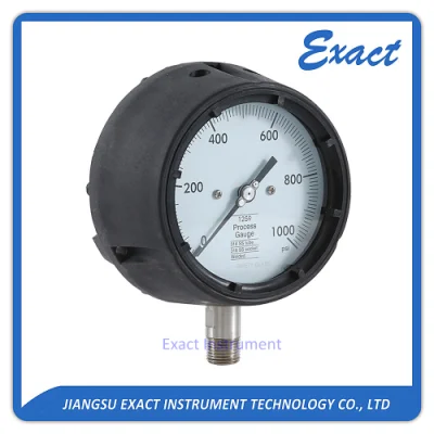 Manômetro de processo industrial sólido medidor de pressão frontal medidor de padrão de segurança